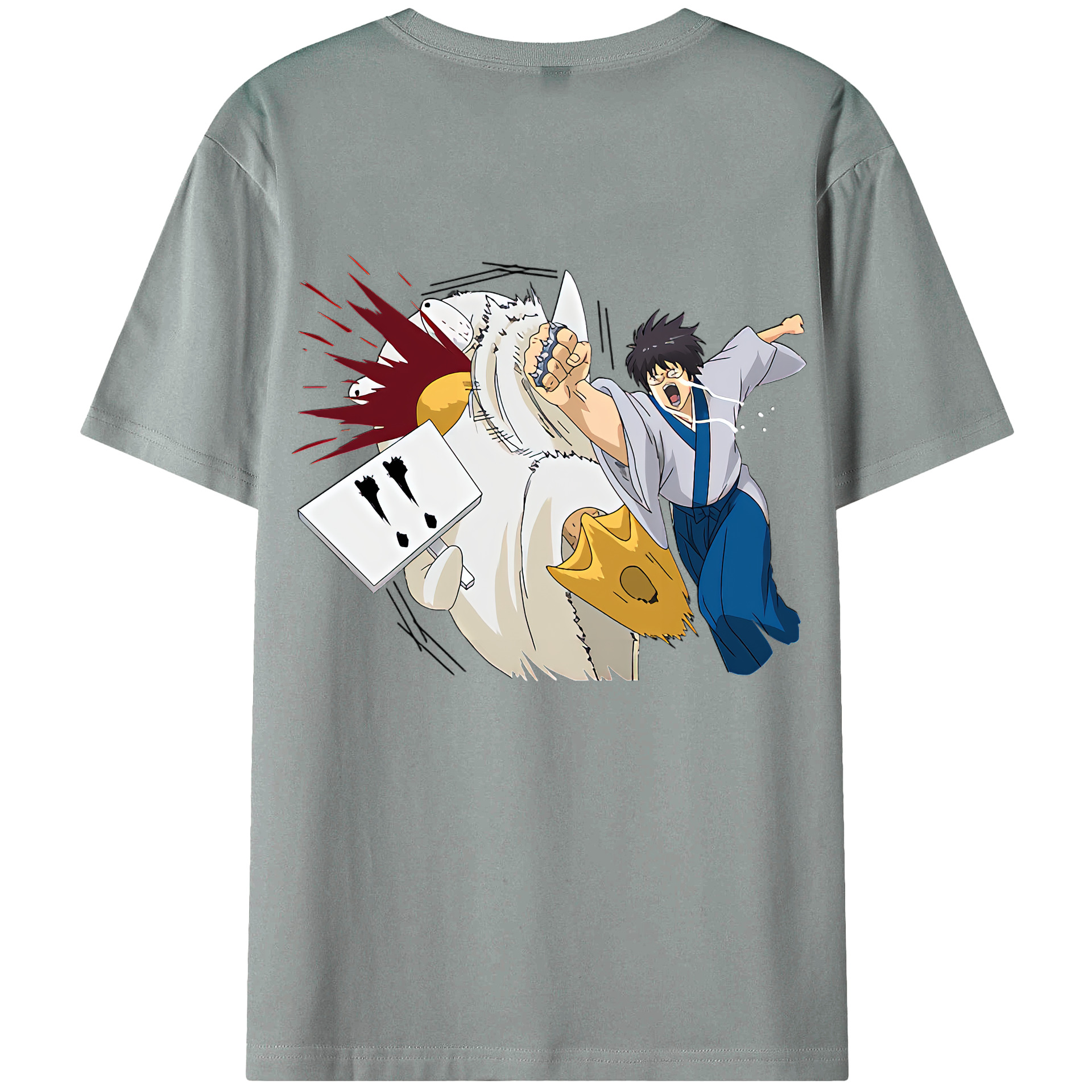 （画像用） ぎんたま 坂田銀時（さかたぎんとき） 神楽 志村新八（しむら しんぱち） GINTAMA Sakata Gintoki Kagura Shimura Shinpachi 綿100％ メンズ半袖Tシャツ（バックプリント） 通気性